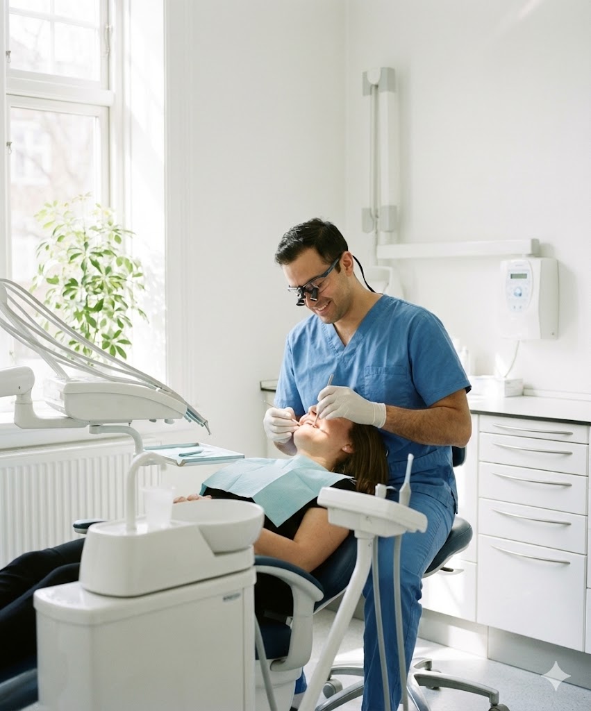 Tratamento de canal sob magnificação