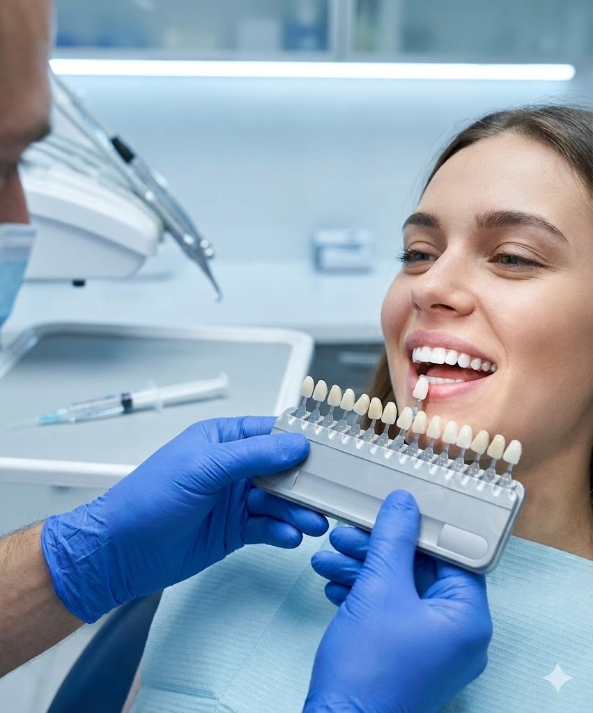 Comparativo de clareamento dental antes e depois